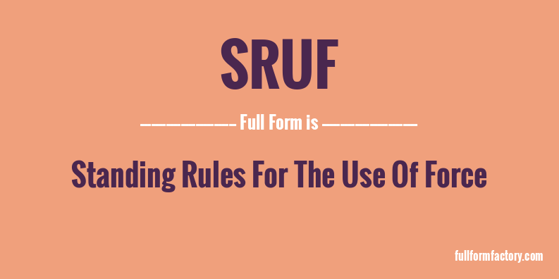 sruf-full-form