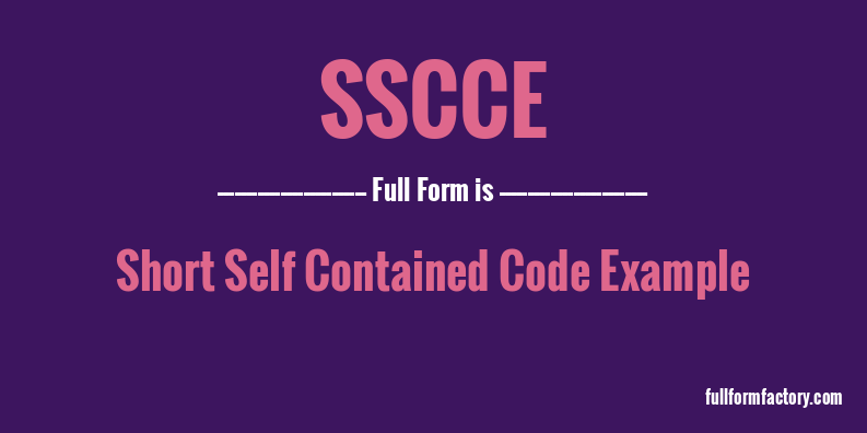 sscce-full-form