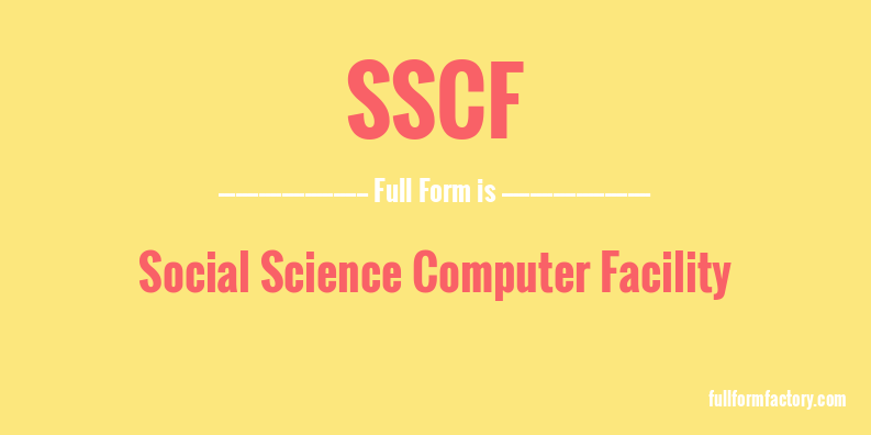 sscf-full-form
