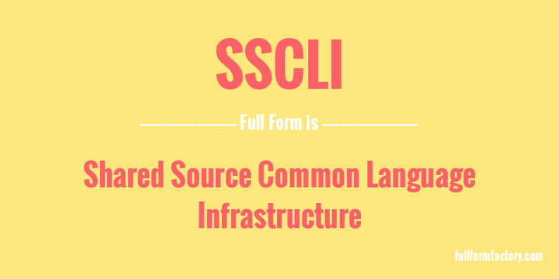 sscli-full-form