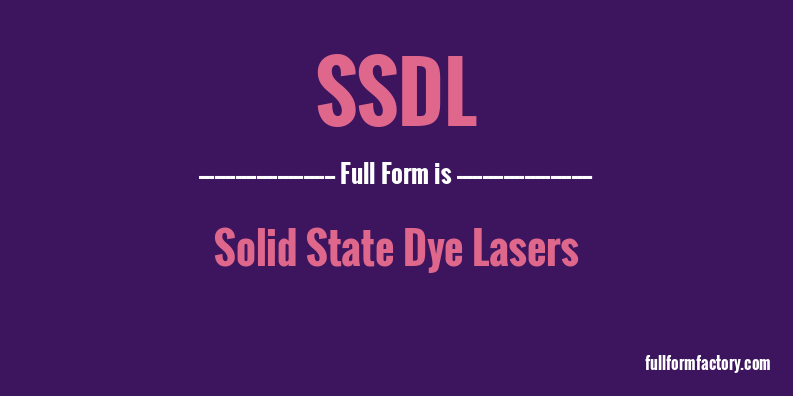 ssdl-full-form