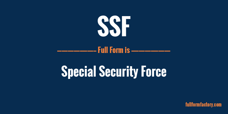 ssf-full-form