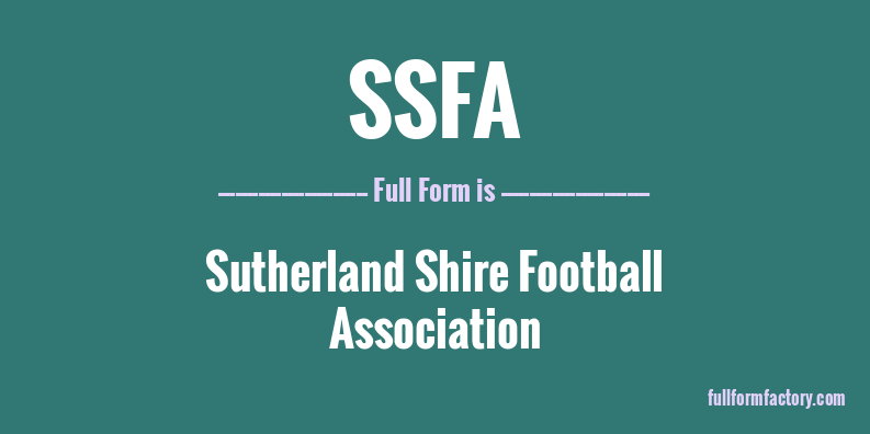 ssfa-full-form