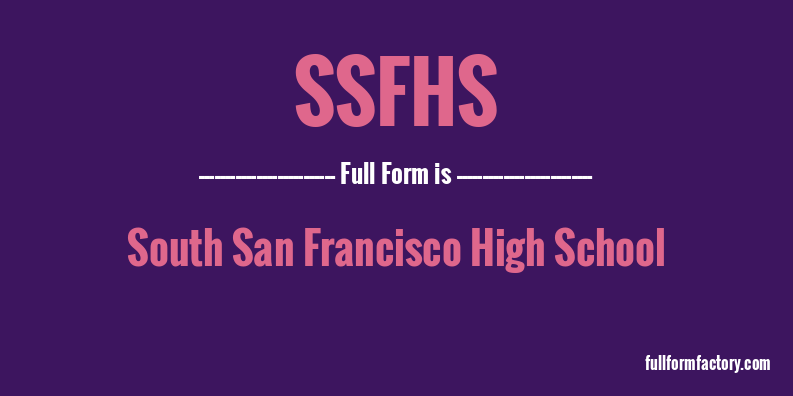 ssfhs-full-form