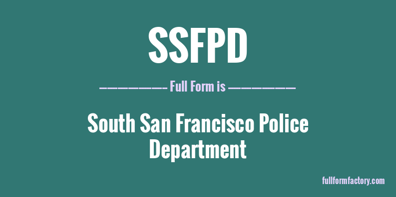 ssfpd-full-form