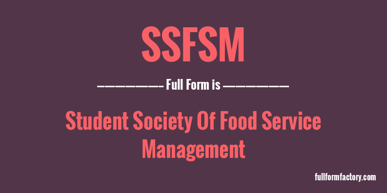 ssfsm-full-form