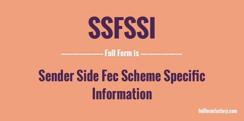 ssfssi-full-form