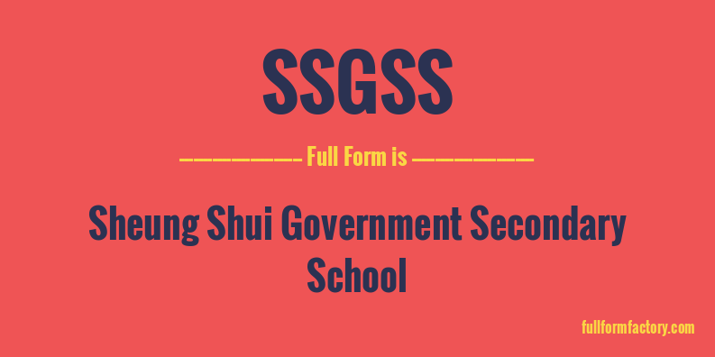 ssgss-full-form