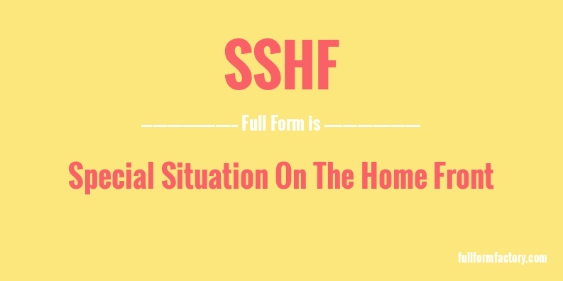sshf-full-form