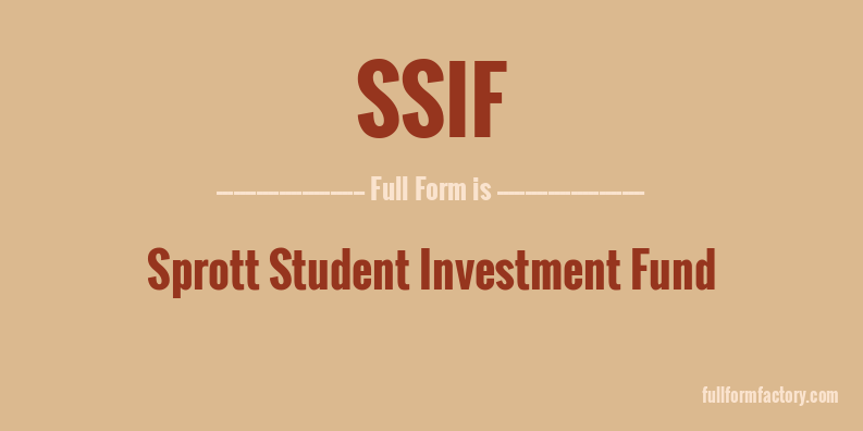 ssif-full-form