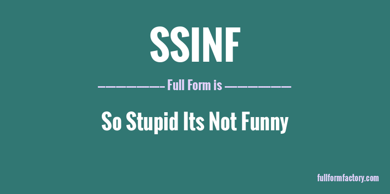 ssinf-full-form