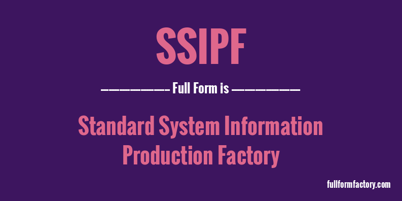 ssipf-full-form