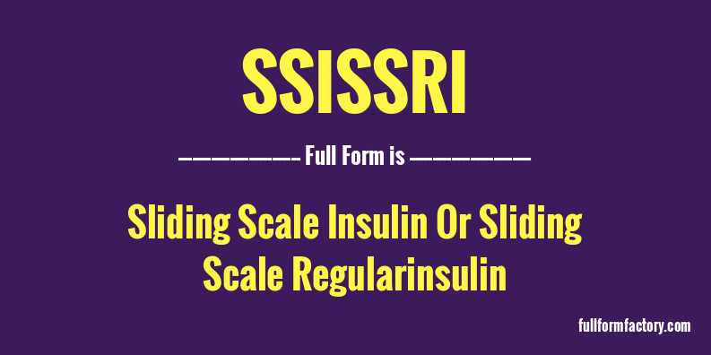 ssissri-full-form
