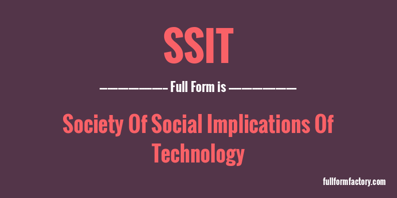ssit-full-form