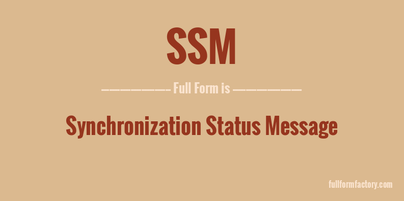 ssm-full-form