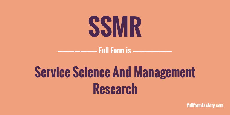 ssmr-full-form