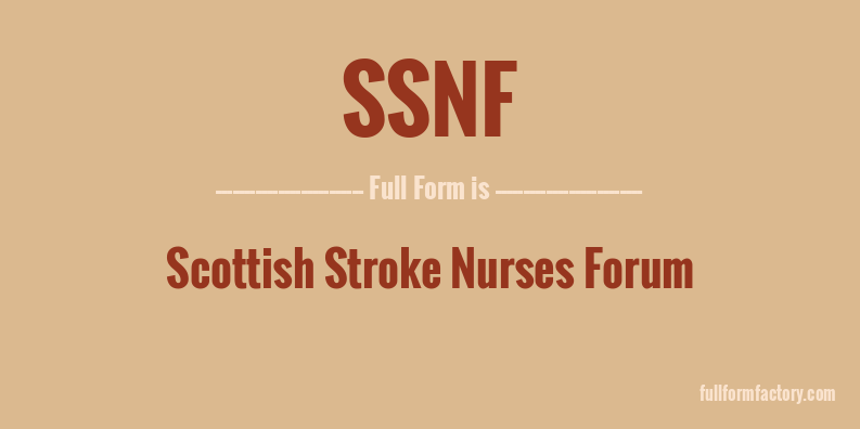 ssnf-full-form