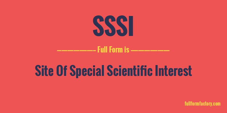 sssi-full-form