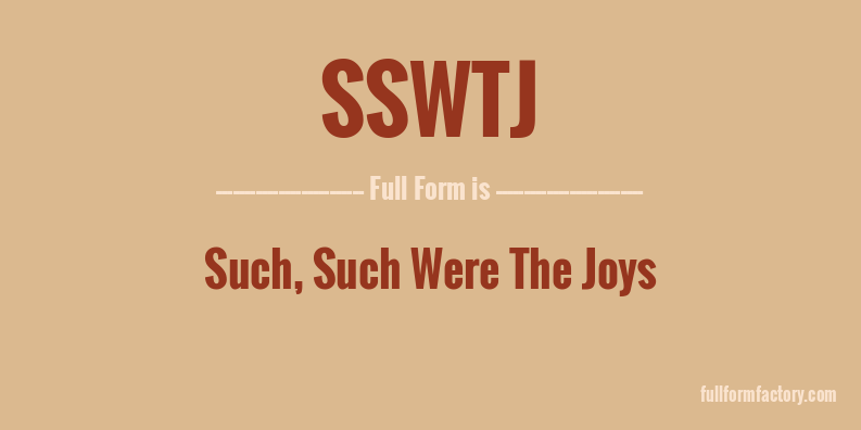 sswtj-full-form