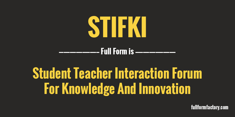 stifki-full-form