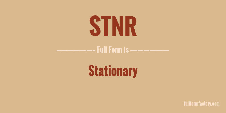 stnr-full-form