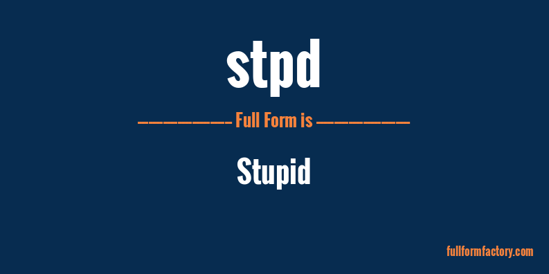 stpd-full-form