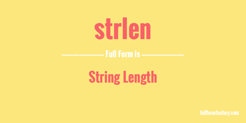 strlen-full-form
