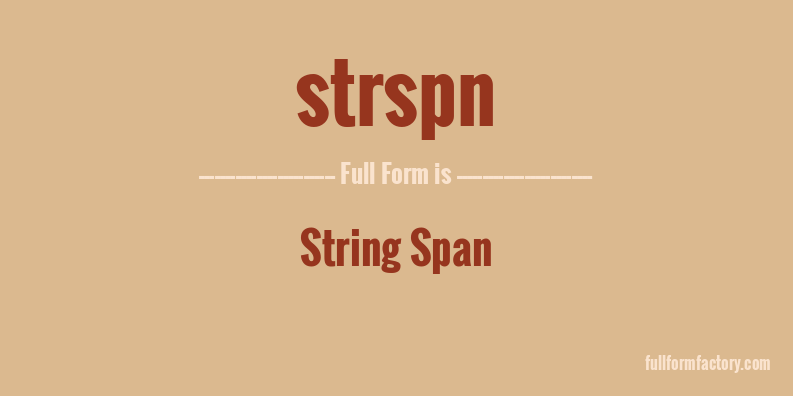 strspn-full-form