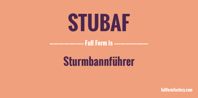 stubaf-full-form