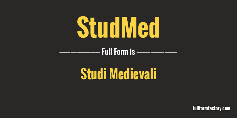 studmed-full-form