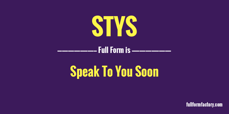 stys-full-form