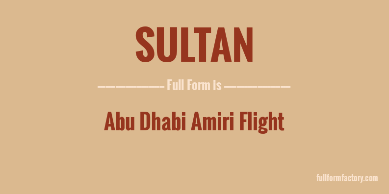 sultan-full-form