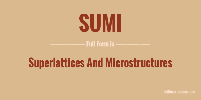 sumi-full-form