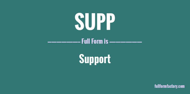 supp-full-form