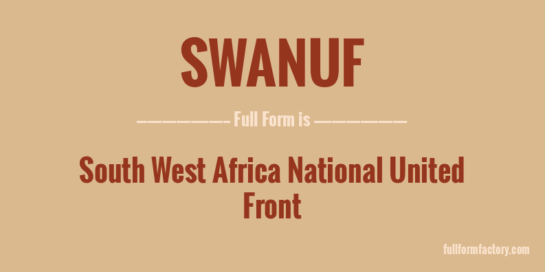 swanuf-full-form