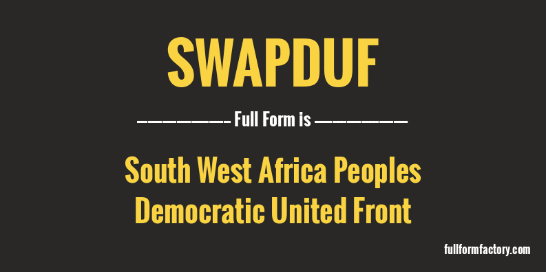 swapduf-full-form