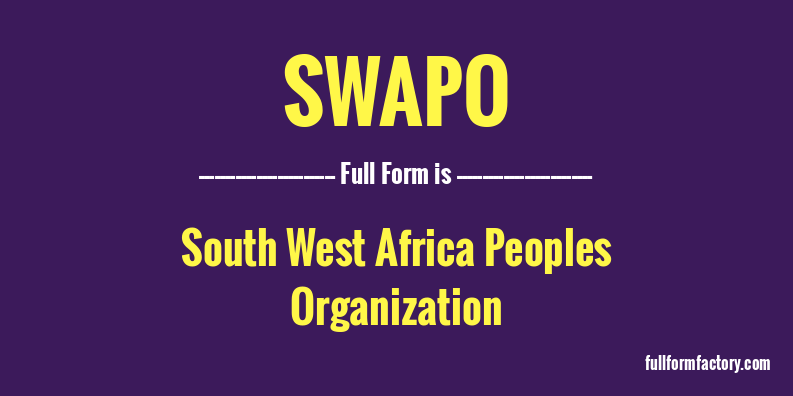 swapo-full-form