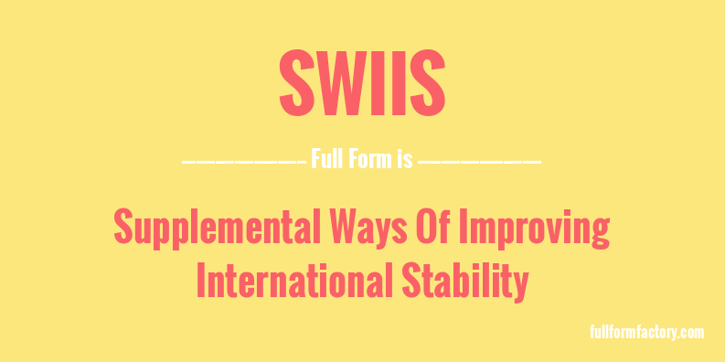 swiis-full-form