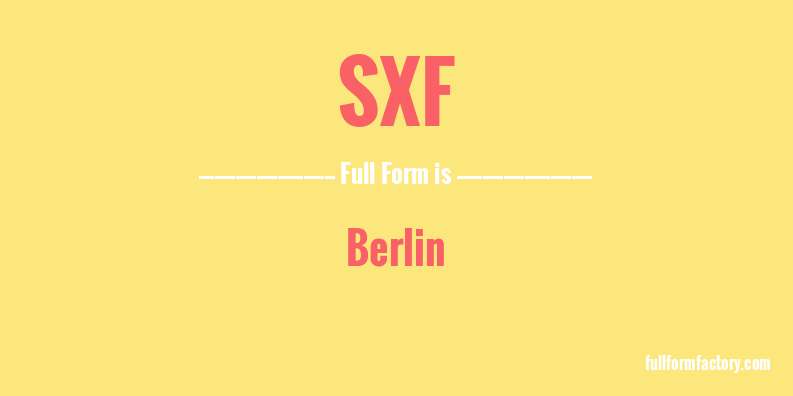sxf-full-form