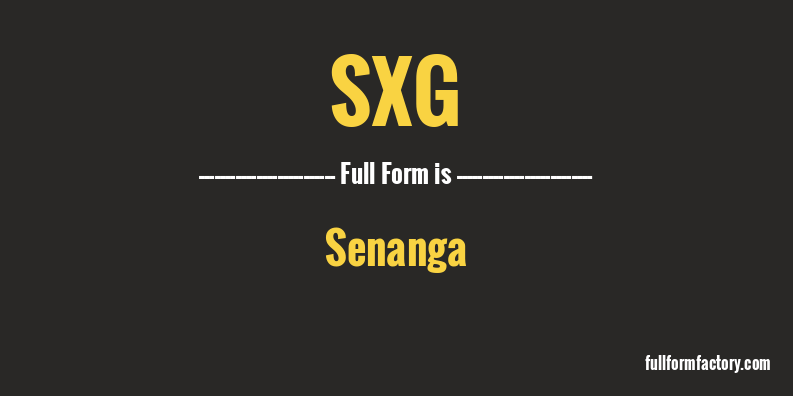 sxg-full-form