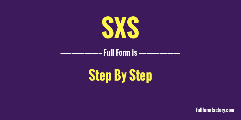 sxs-full-form