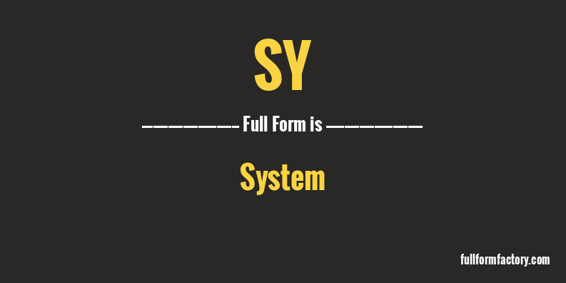 sy-full-form