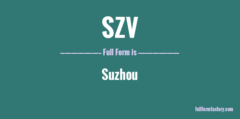 szv-full-form