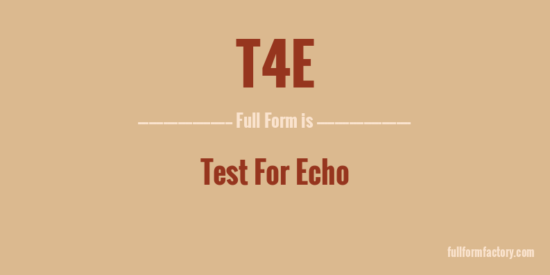 t4e-full-form
