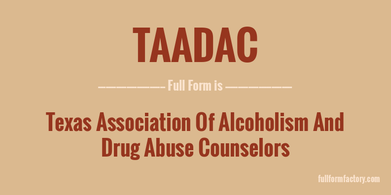 taadac-full-form