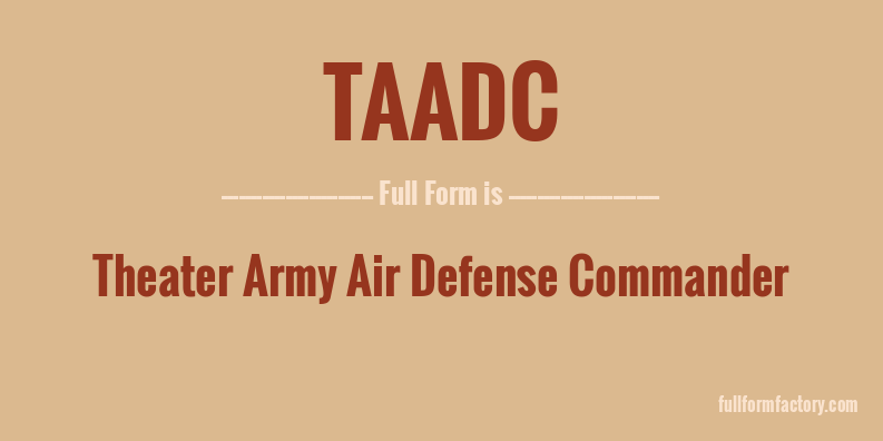 taadc-full-form
