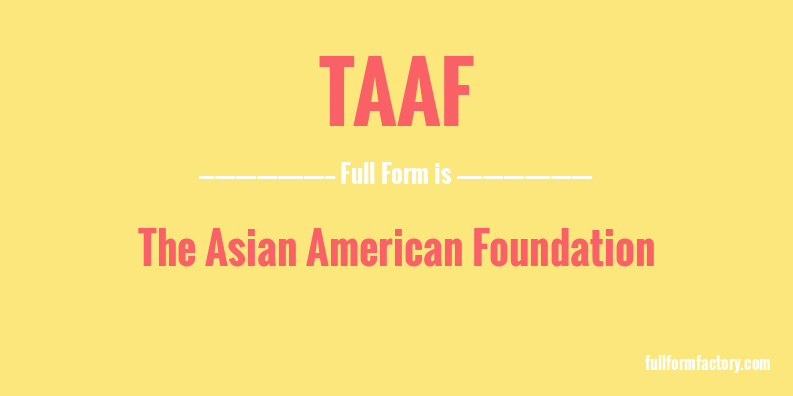 taaf-full-form