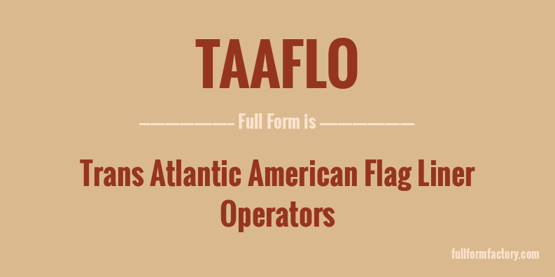 taaflo-full-form