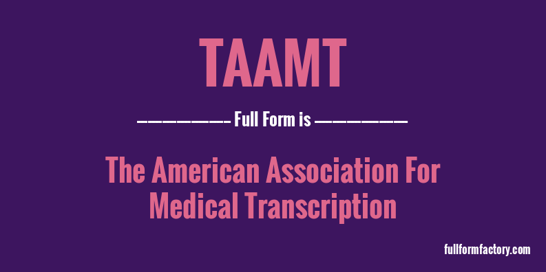 taamt-full-form