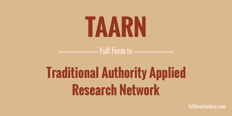 taarn-full-form